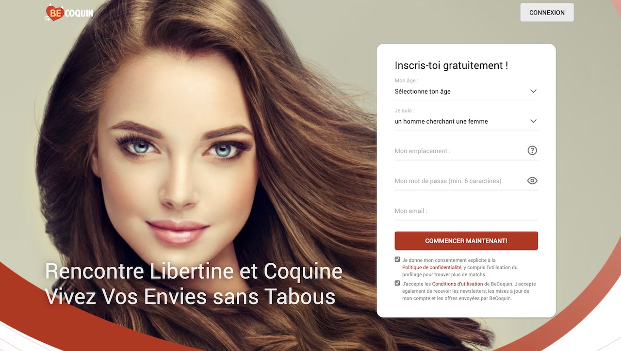 test d'inscription sur becoquin